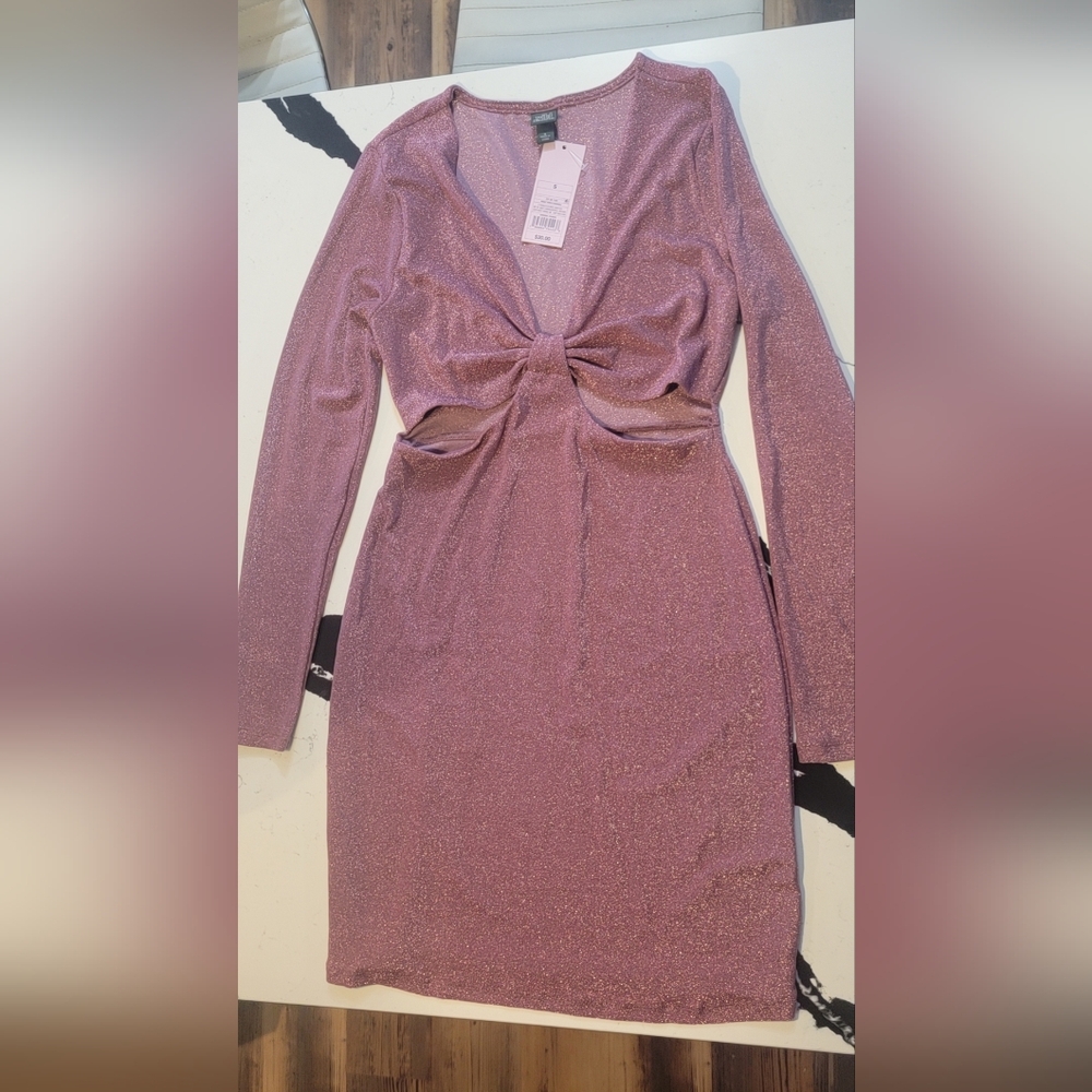 Elegant Purple Glitter Dress